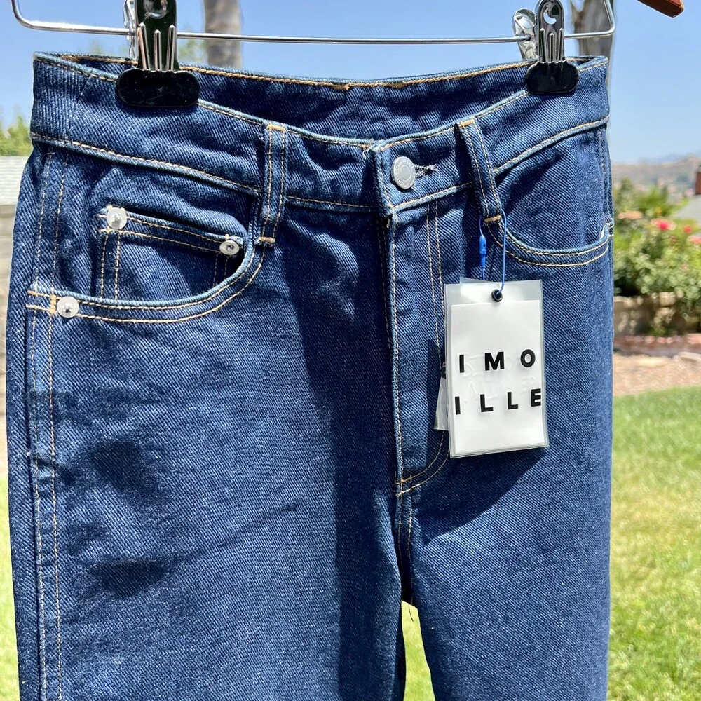 Simon Miller Jeans NWT W013 High Waist Straight Leg Blue Denim 5 Womens Size 26
